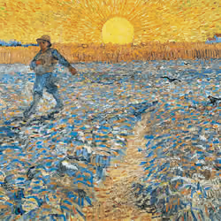 The Sower 1888, Vincent Van Gogh - Flipped