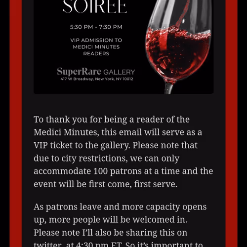 Cozomodemedici gallery VIP invitation
