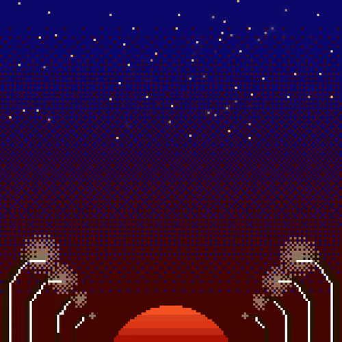 a town at dusk