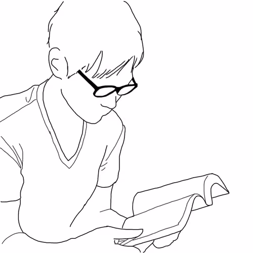 Man reading a book