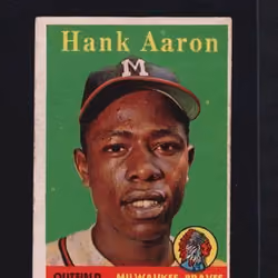 Hank Aaron 1958 Topps Card