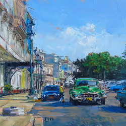 Serie Havana: the city marvels. Oil Painting.