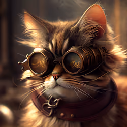 Steampunk Victorian Cat #63