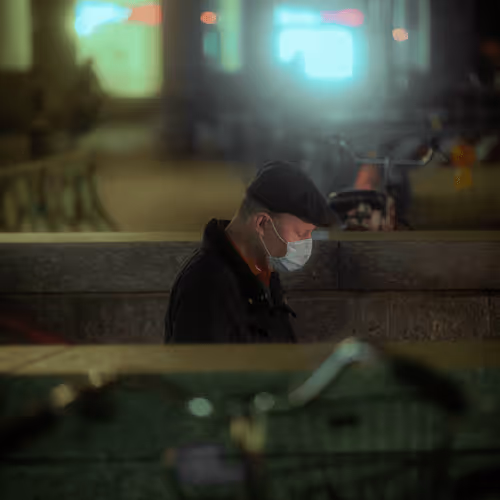 People Between Lights