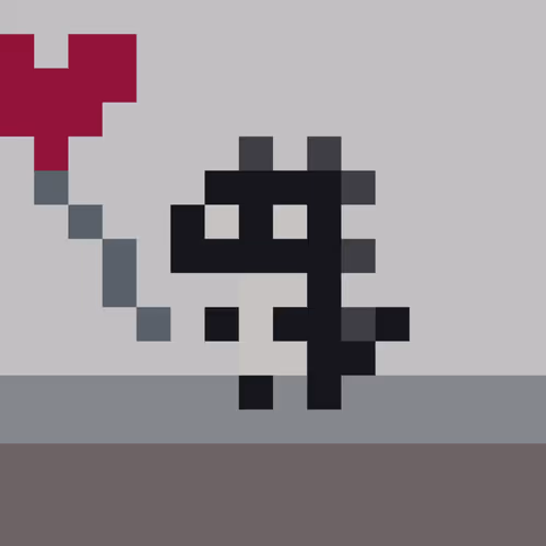 tiny dino with balloon