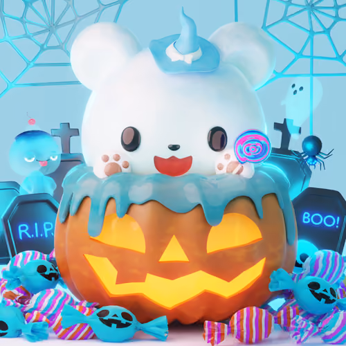 CNPcakeEX #00042 Halloween2022-Leelee Polar Bear