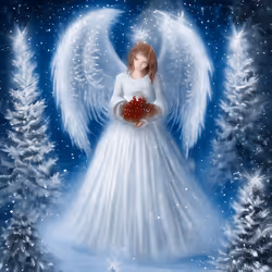 White Christmas Angel