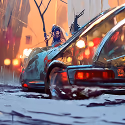 RAINY CYBERPUNK STREETS #22