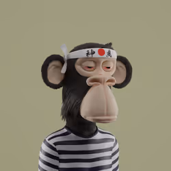 3D Bored Ape Club #136