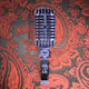 retro microphone paisley red