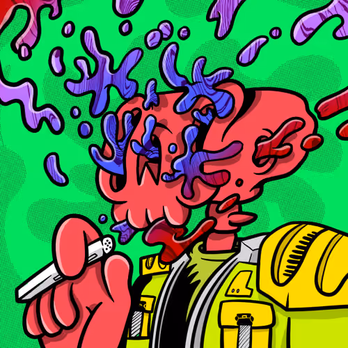Smoking Skull #424