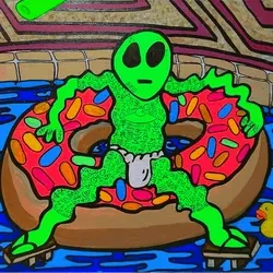 1/1 Pool Lounging Googin GIF