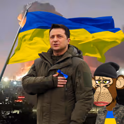  BAYC Ziskey meets Zelenskyy and supports Ukraine 