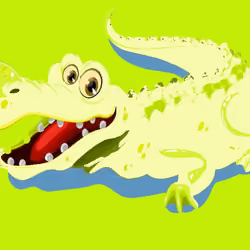 Crocodile all yellow #49