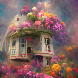 Houses in flowers  #101