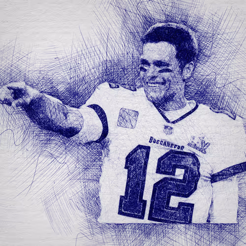Pen Sketch #49 - Tom Brady