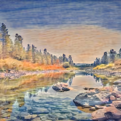 Shallow country river