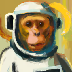 Monkey meets Paul Cézanne Style No4