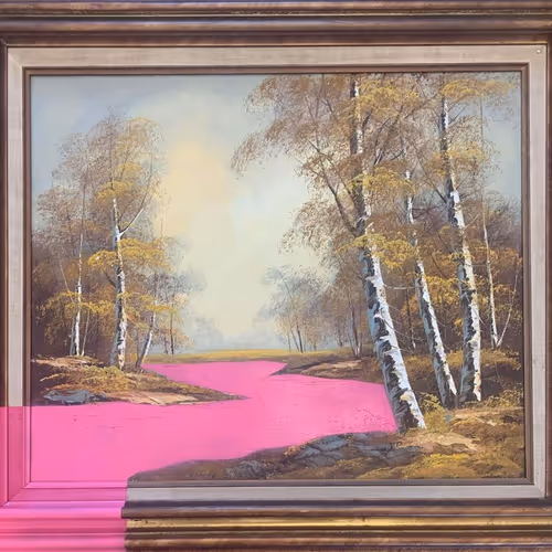 Pink River Aspen Trees