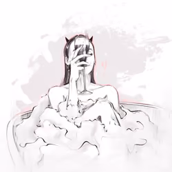 the girl in the bath