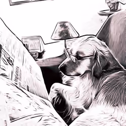Dog Reading Crypto News