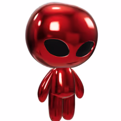 The Alien Boy 3D model - Red