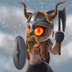 Fire Viking Siamese Cat