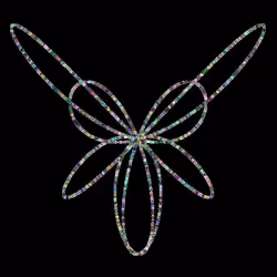 x=(.5+4cos(4t+1))(sin(t+.3)) y=(.5+4cos(4t+1))(cos(2t+1))