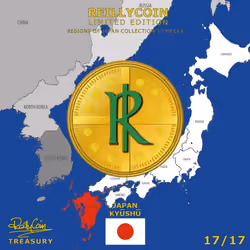 ReillyCoin Limited Edition Regions of Japan Collection Kyúshú No.17 of 17 Unique Pieces.