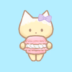 Cute Cat Dolls #025 Pink macaron cat