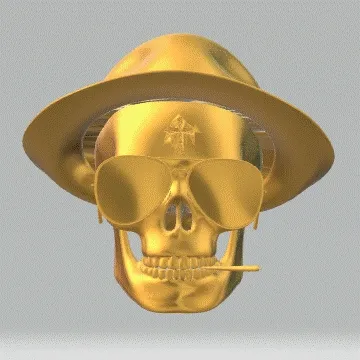 SKuLL GOLD STATUS X - 3D