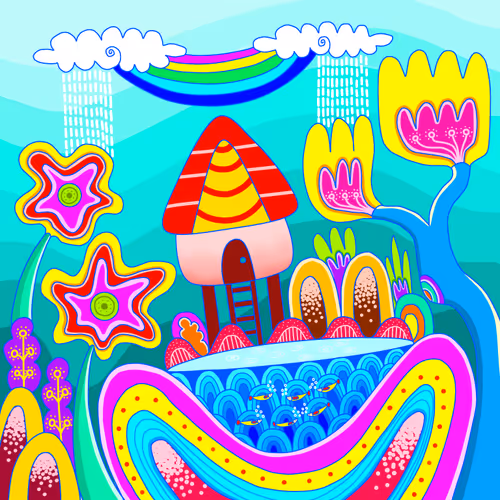 Imaginative lifestyle to lines and colorful.#75