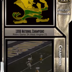 1988 Notre Dame Fighting Irish Championship Card (10)