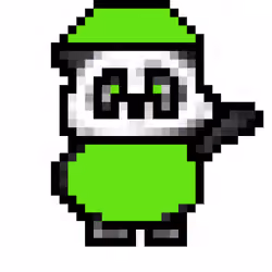 Waving Lime Green Panda