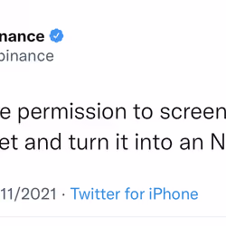Binance "You Have Permission"  - iPhone Version