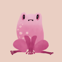 pink flower frog
