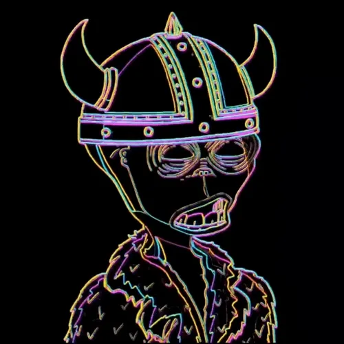 Bad Alien Viking At Night