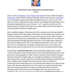 The Economic Value of Disproving Conventional Finance