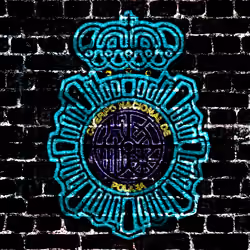 National Police Spain Neon
