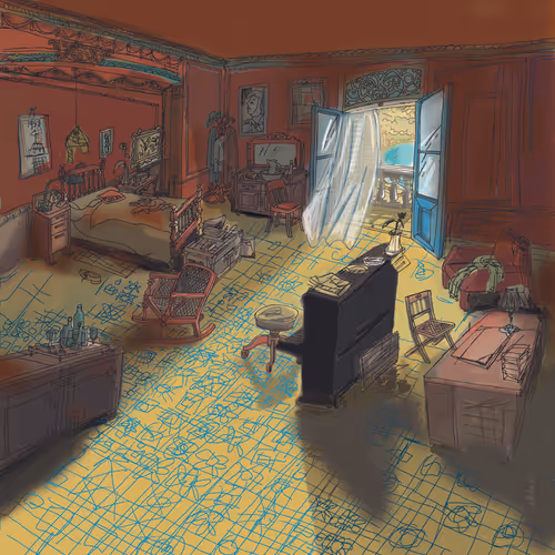 First sketch Chico’s room J.Mariscal