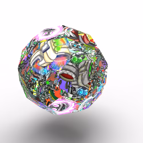 Cyber Apex Predator 3D Icosahedron 