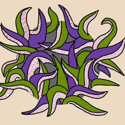 Two Tone Tentacles - Dangerous Green / Awesome Violett