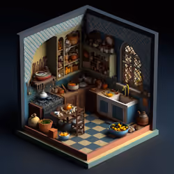 Room No.803034 Argentina Kitchen Room Year 1724