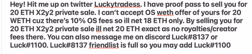 DM_LUCKYTRADESS_TWITTER_74ETH_X2Y2PRIVATESALE Collection