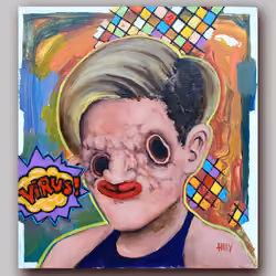 "Miley Virus" by Tyler Tilley (NFT + Painting)