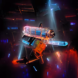 Deep space neon life