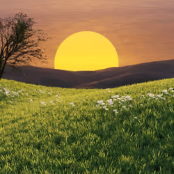 Sunset Over Rolling Hills #5/5