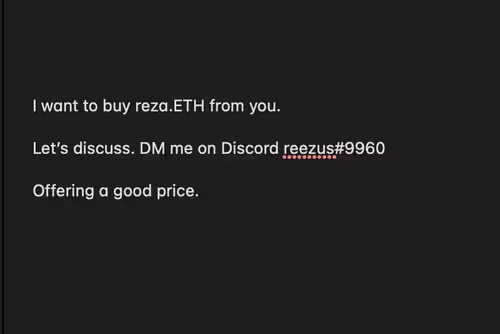 Hey Reza.eth. Lets Discuss