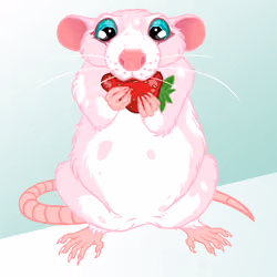Lil Ratties - Series #2 - Snacky Rats - Strawberry