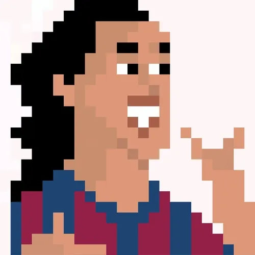 Football pixel #48 Ronaldinho Celebration